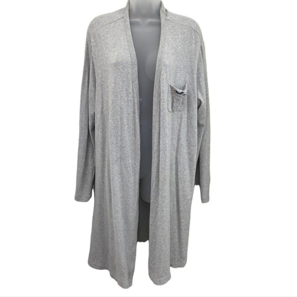🥋💤 Madewell Medium-Large Winking Eye Robe, Gray, Long Sleeve